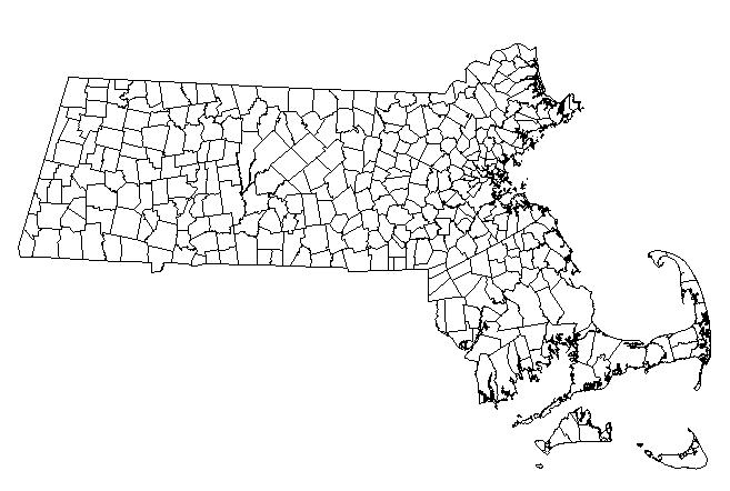 City and Town Map of Massachusetts